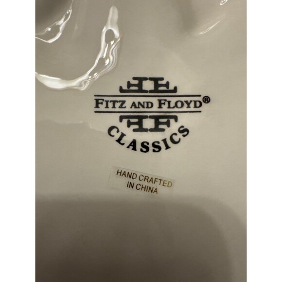 Fitz & Floyd Classics Christmas Plate 9" Red Green Bells Holly Holiday Decor - Picture 4 of 8